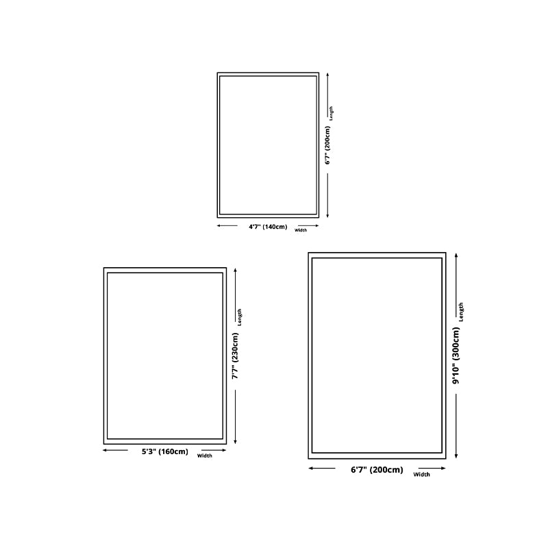 Light Gray Nordic Rug Polyester Color Piece Rug Washable Rug for Living Room