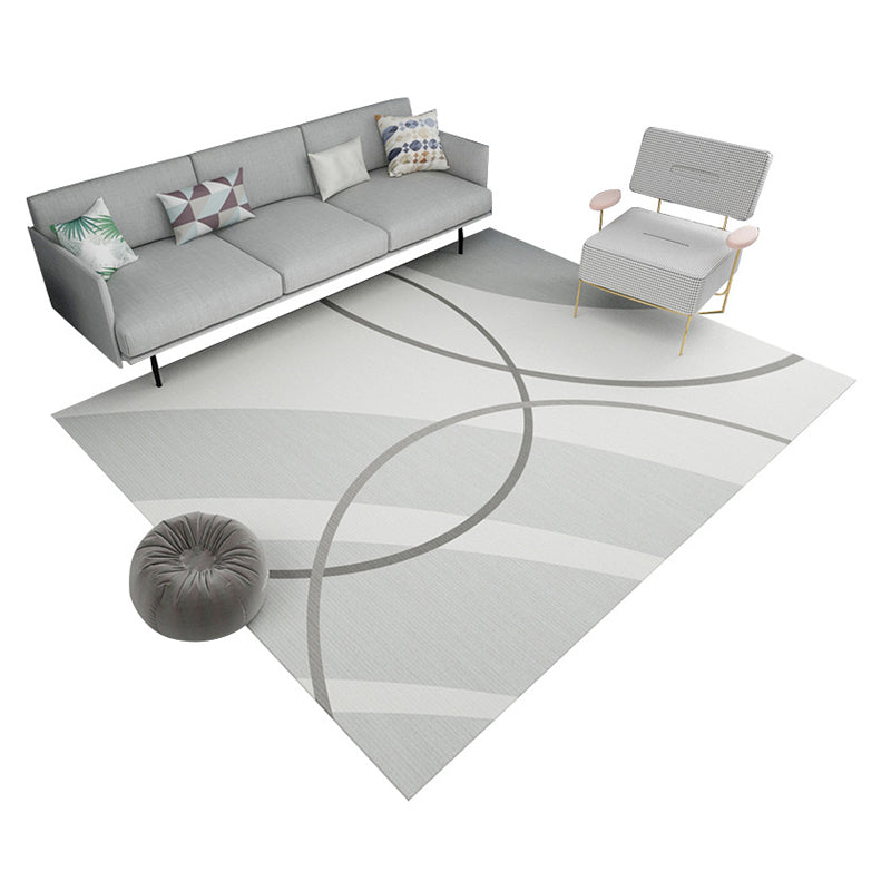 Alfombra informal de color amarillo claro alfombra gráfica de poliéster alfombra lavable para sala de estar