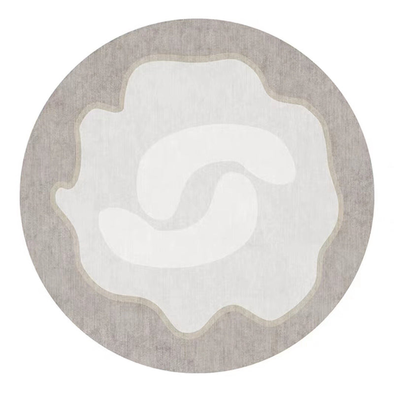 Light Brown Modern Rug Polyester Color Block Rug Washable Rug for Living Room