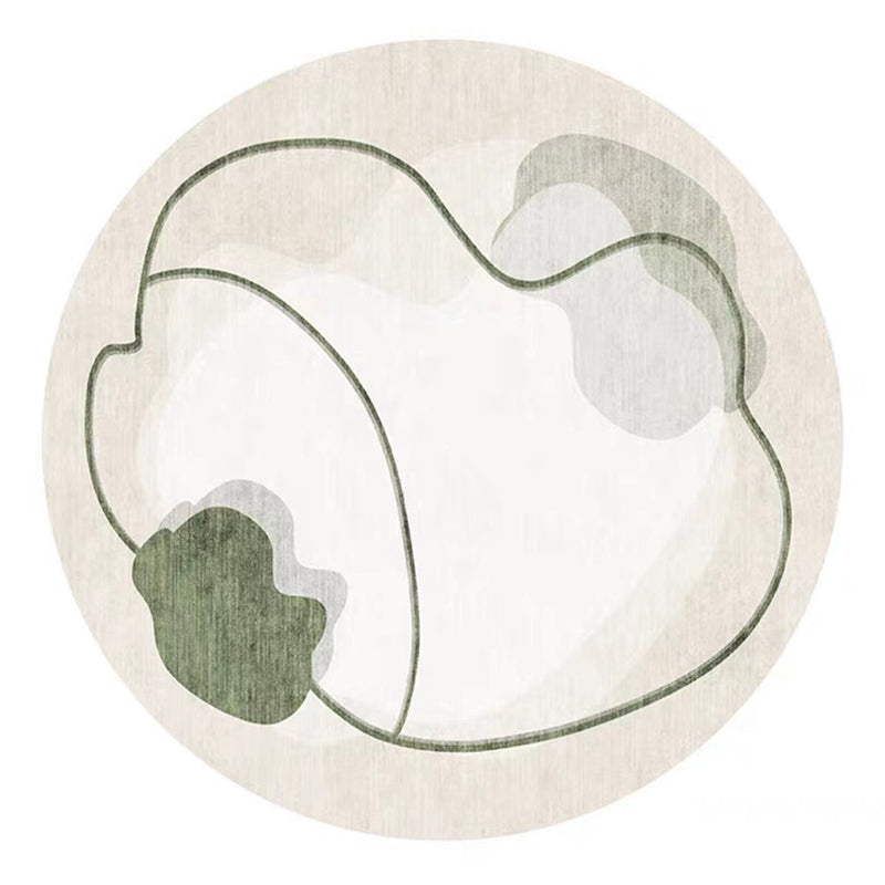 Light Brown Modern Rug Polyester Color Block Rug Washable Rug for Living Room