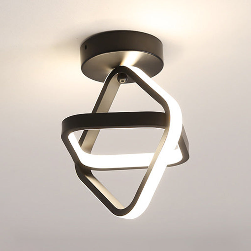 Metal Geometric Ceiling Lamp Fixture Simplicity Style LED Ceiling Mounted Light