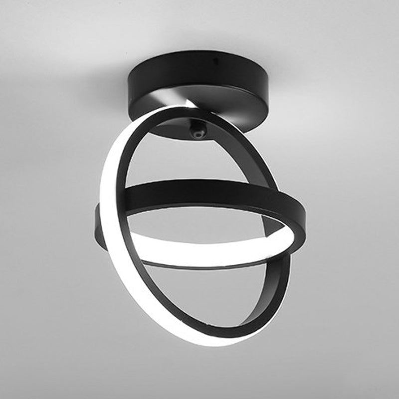 Metal Geometric Ceiling Lamp Fixture Simplicity Style LED Ceiling Mounted Light