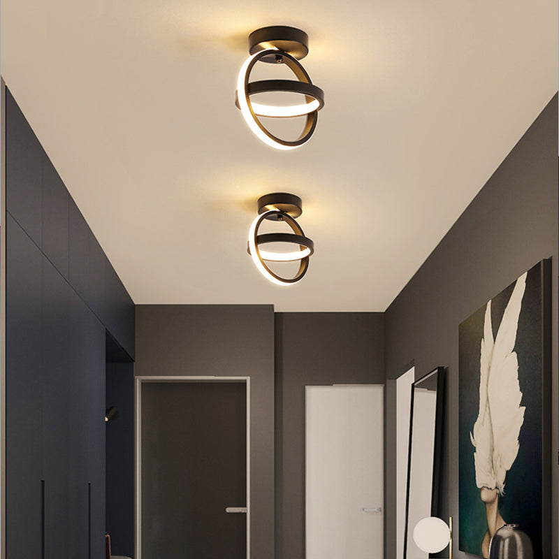 Metal Geometric Ceiling Lamp Fixture Simplicity Style LED Ceiling Mounted Light