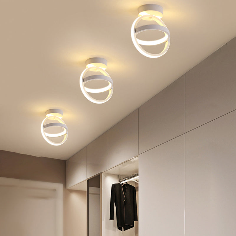 Metal Geometric Ceiling Lamp Fixture Simplicity Style LED Ceiling Mounted Light
