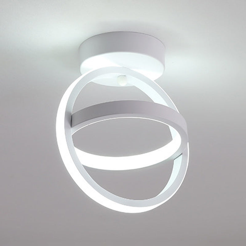 Metal Geometric Ceiling Lamp Fixture Simplicity Style LED Ceiling Mounted Light