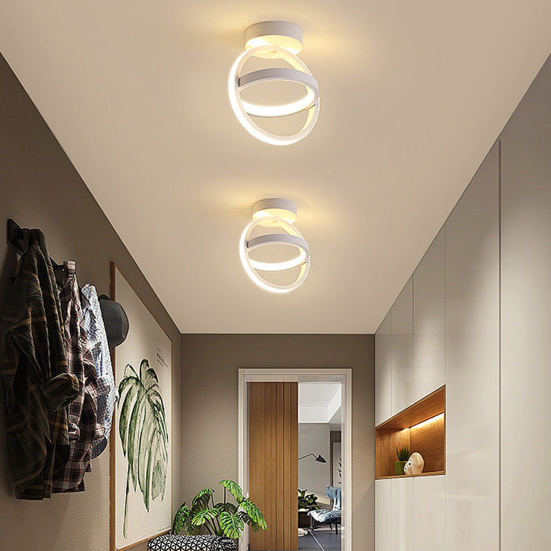 Metal Geometric Ceiling Lamp Fixture Simplicity Style LED Ceiling Mounted Light