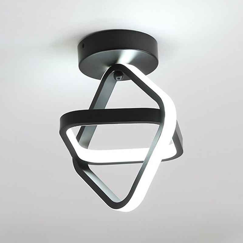 Metal Geometric Ceiling Lamp Fixture Simplicity Style LED Ceiling Mounted Light