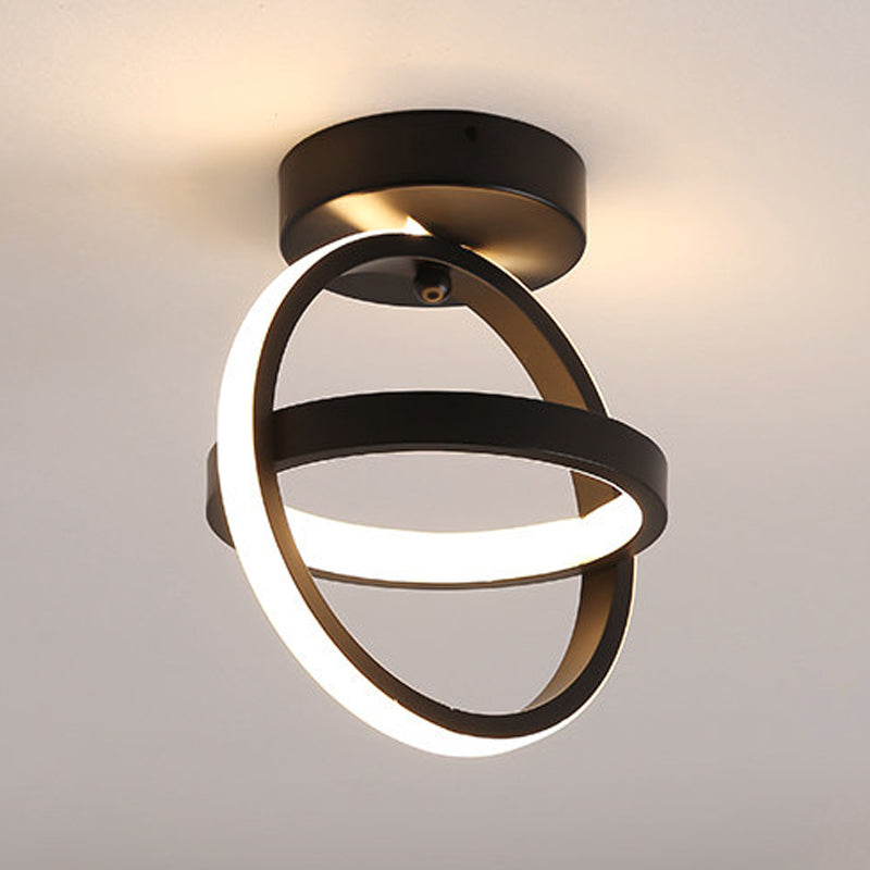 Metal Geometric Ceiling Lamp Fixture Simplicity Style LED Ceiling Mounted Light
