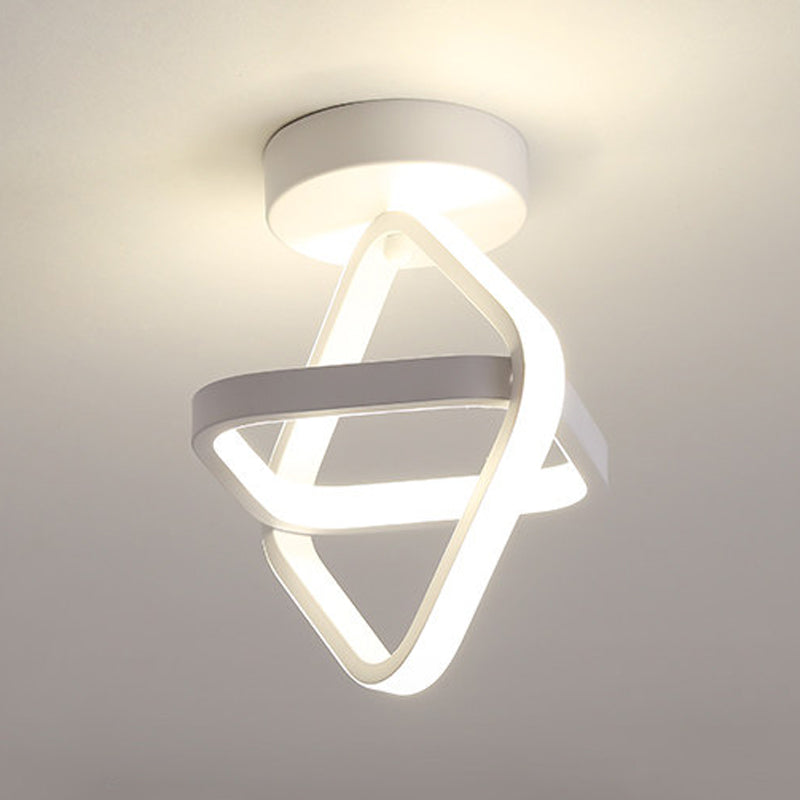 Plafonnier géométrique en métal, luminaire de Style simple à LED