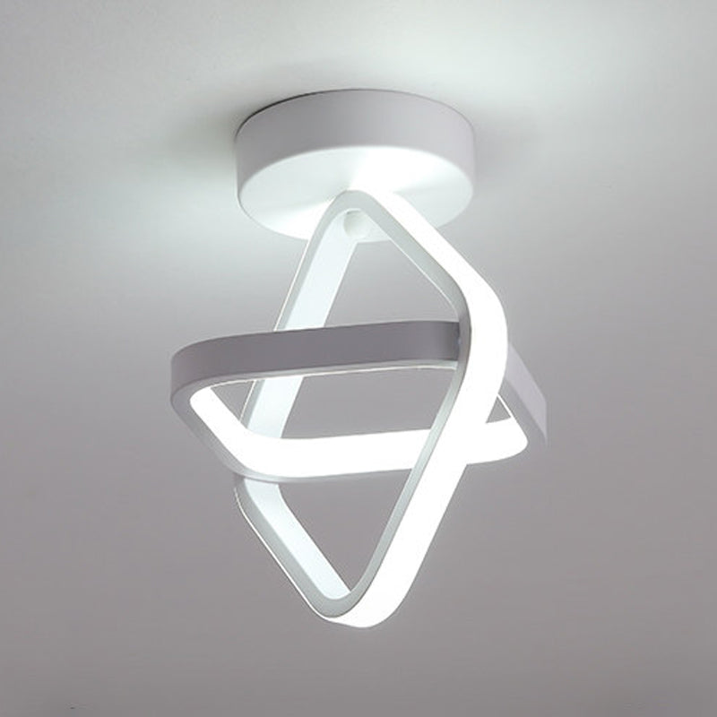 Metal Geometric Ceiling Lamp Fixture Simplicity Style LED Ceiling Mounted Light