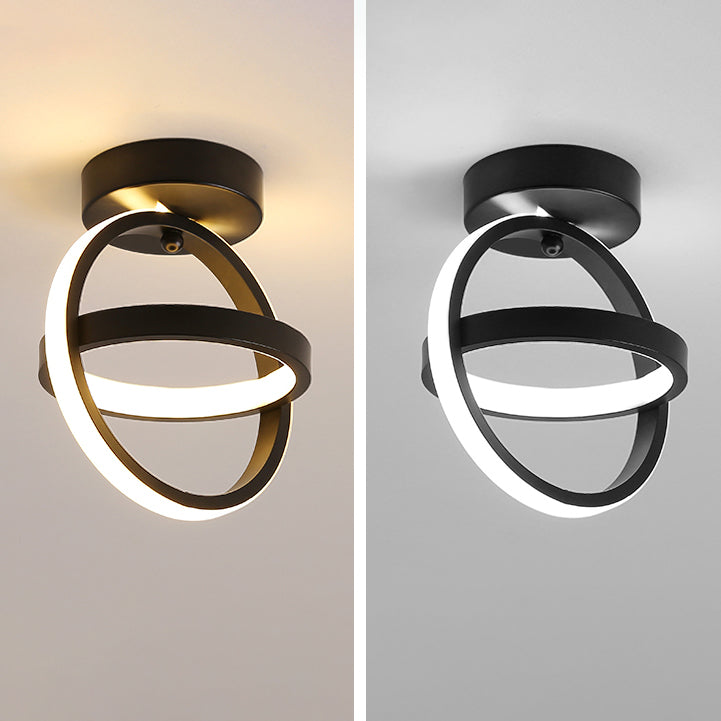 Metal Geometric Ceiling Lamp Fixture Simplicity Style LED Ceiling Mounted Light