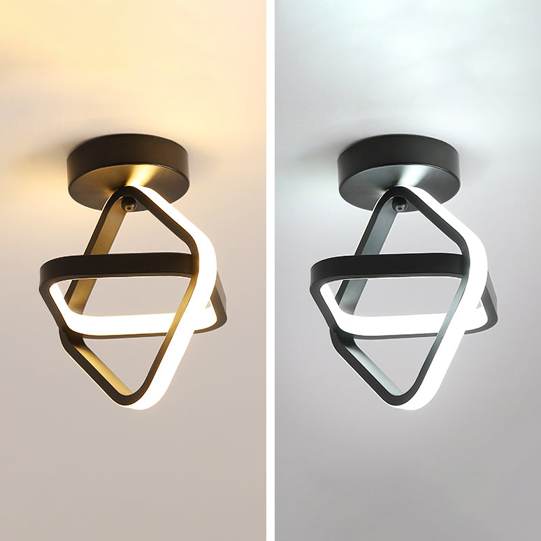 Metal Geometric Ceiling Lamp Fixture Simplicity Style LED Ceiling Mounted Light