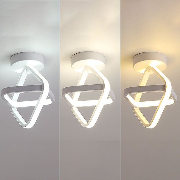 Metal Geometric Ceiling Lamp Fixture Simplicity Style LED Ceiling Mounted Light