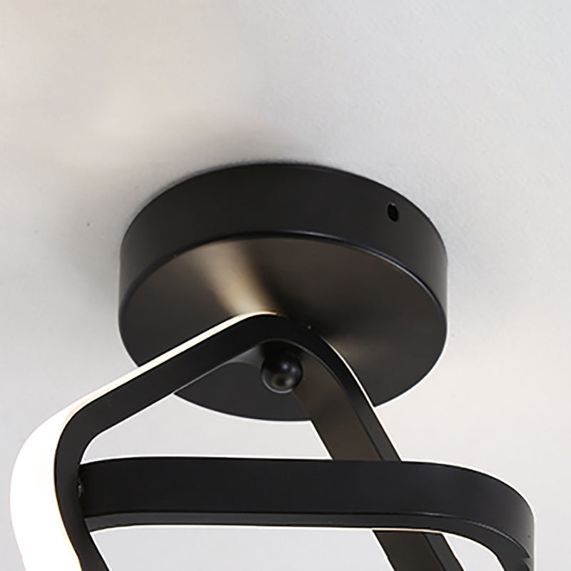Metal Geometric Ceiling Lamp Fixture Simplicity Style LED Ceiling Mounted Light