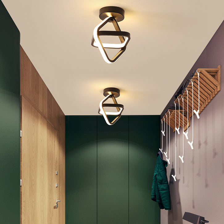 Plafonnier géométrique en métal, luminaire de Style simple à LED