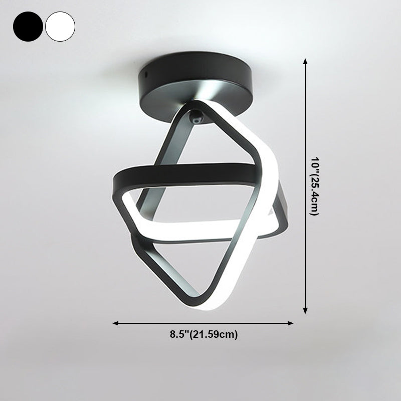 Metal Geometric Ceiling Lamp Fixture Simplicity Style LED Ceiling Mounted Light