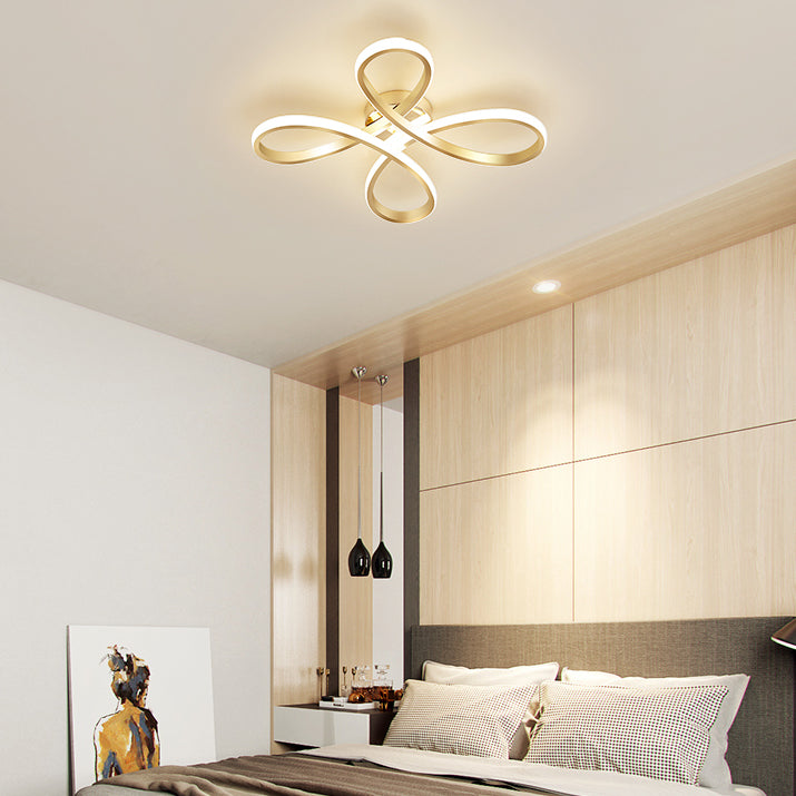 Metal Ceiling Light Fixture Nordic Style LED Gold Close to Ceiling Lighting