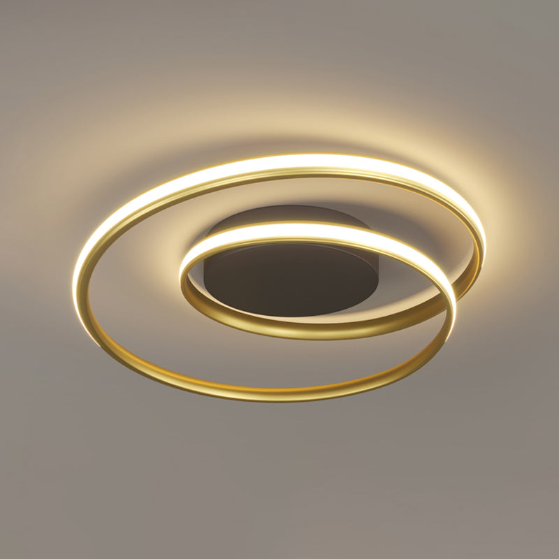 Plafonnier de style contemporain Plafonnier LED en métal pour chambre à coucher