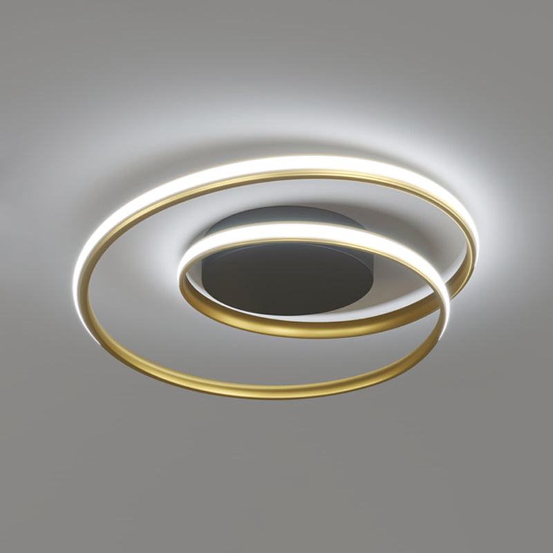 Contemporary Style Ceiling Lamp Metal LED Bedroom Flush Mount Ceiling Light
