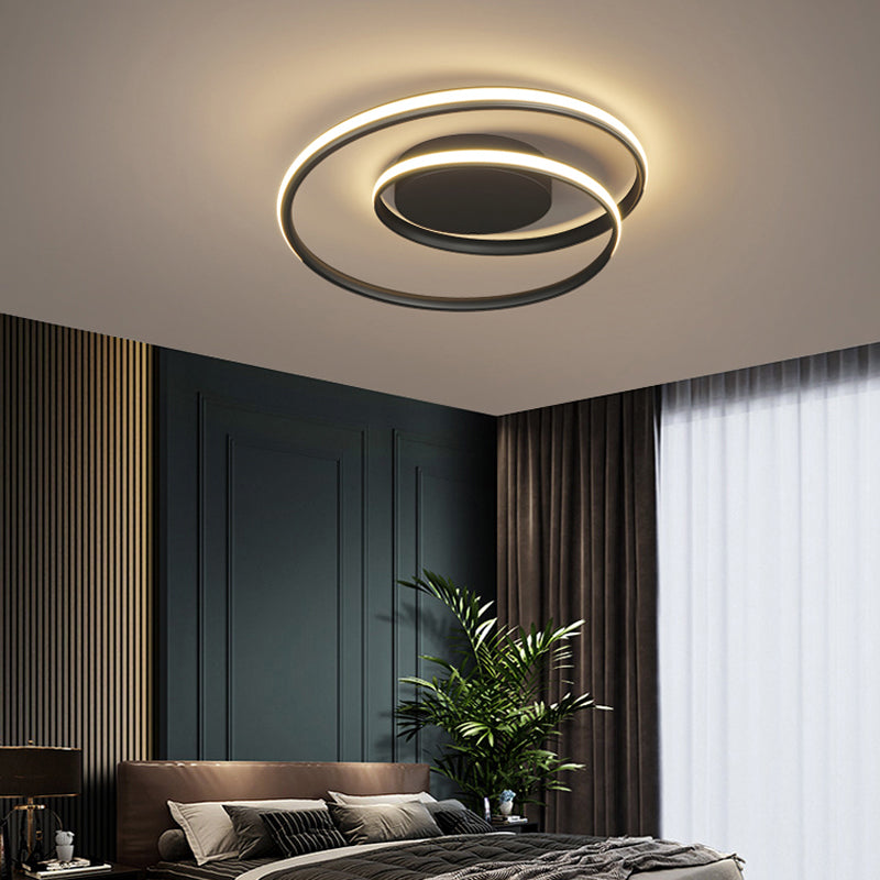 Contemporary Style Ceiling Lamp Metal LED Bedroom Flush Mount Ceiling Light