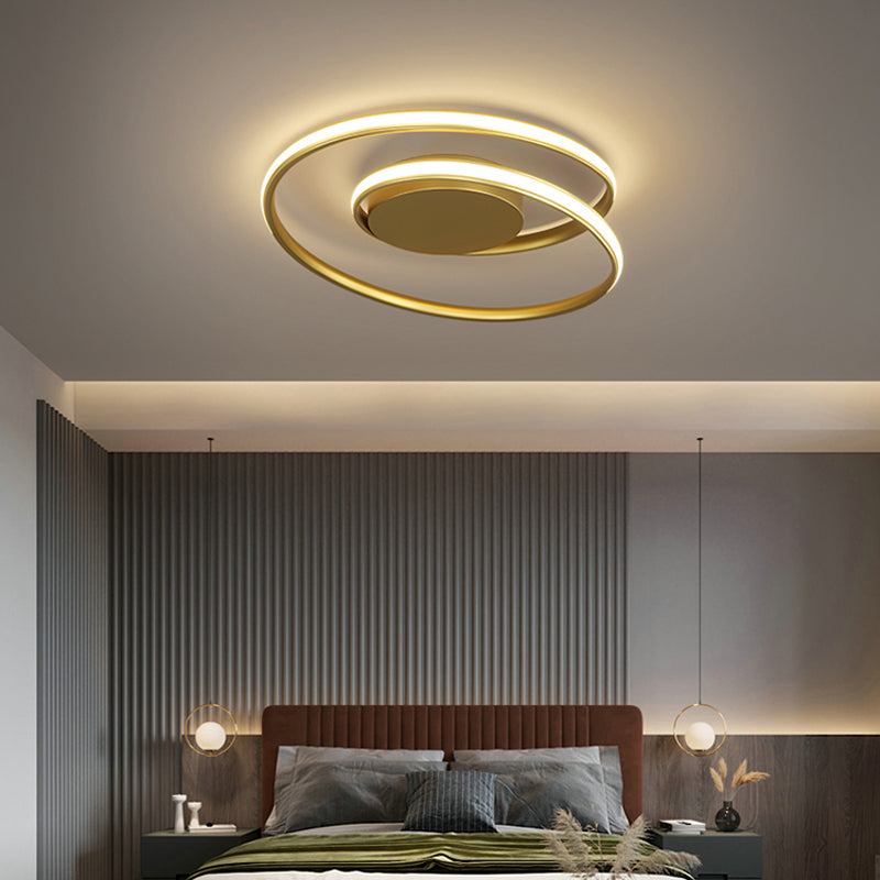 Plafonnier de style contemporain Plafonnier LED en métal pour chambre à coucher