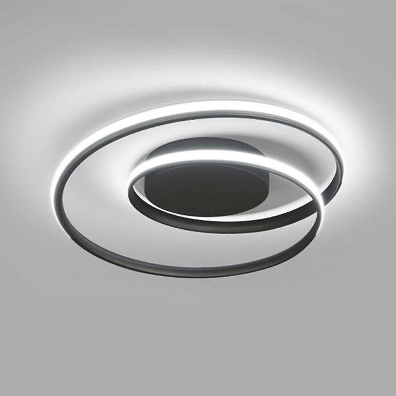 Contemporary Style Ceiling Lamp Metal LED Bedroom Flush Mount Ceiling Light