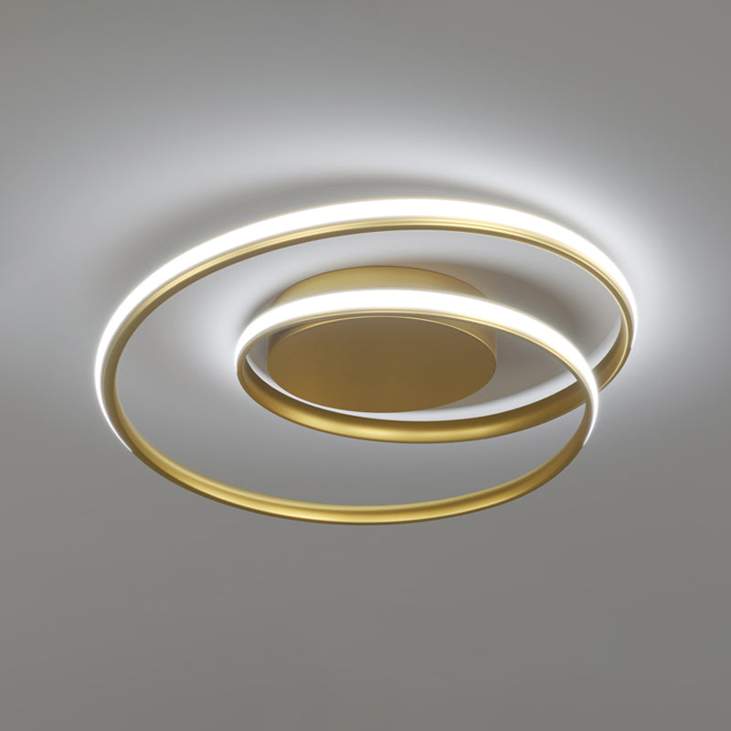 Contemporary Style Ceiling Lamp Metal LED Bedroom Flush Mount Ceiling Light
