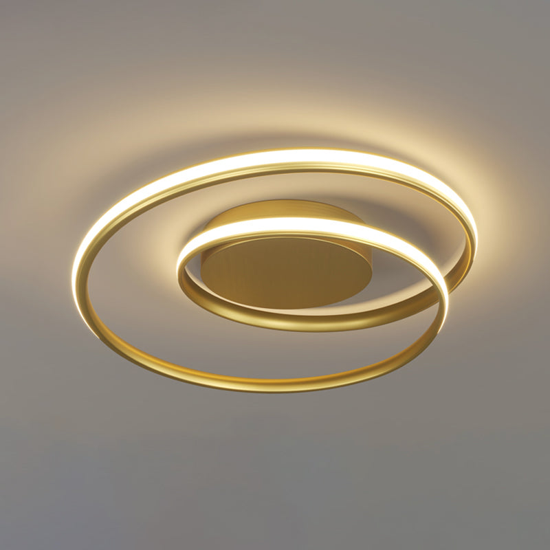 Contemporary Style Ceiling Lamp Metal LED Bedroom Flush Mount Ceiling Light