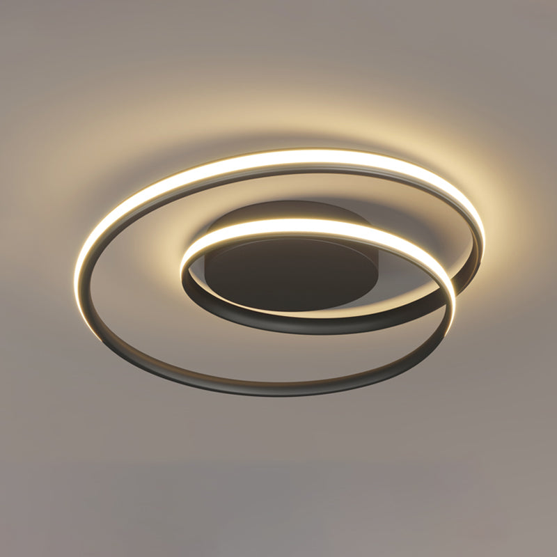 Contemporary Style Ceiling Lamp Metal LED Bedroom Flush Mount Ceiling Light