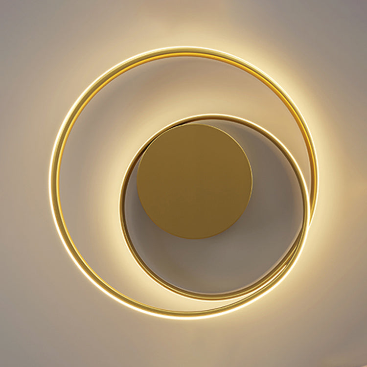 Contemporary Style Ceiling Lamp Metal LED Bedroom Flush Mount Ceiling Light