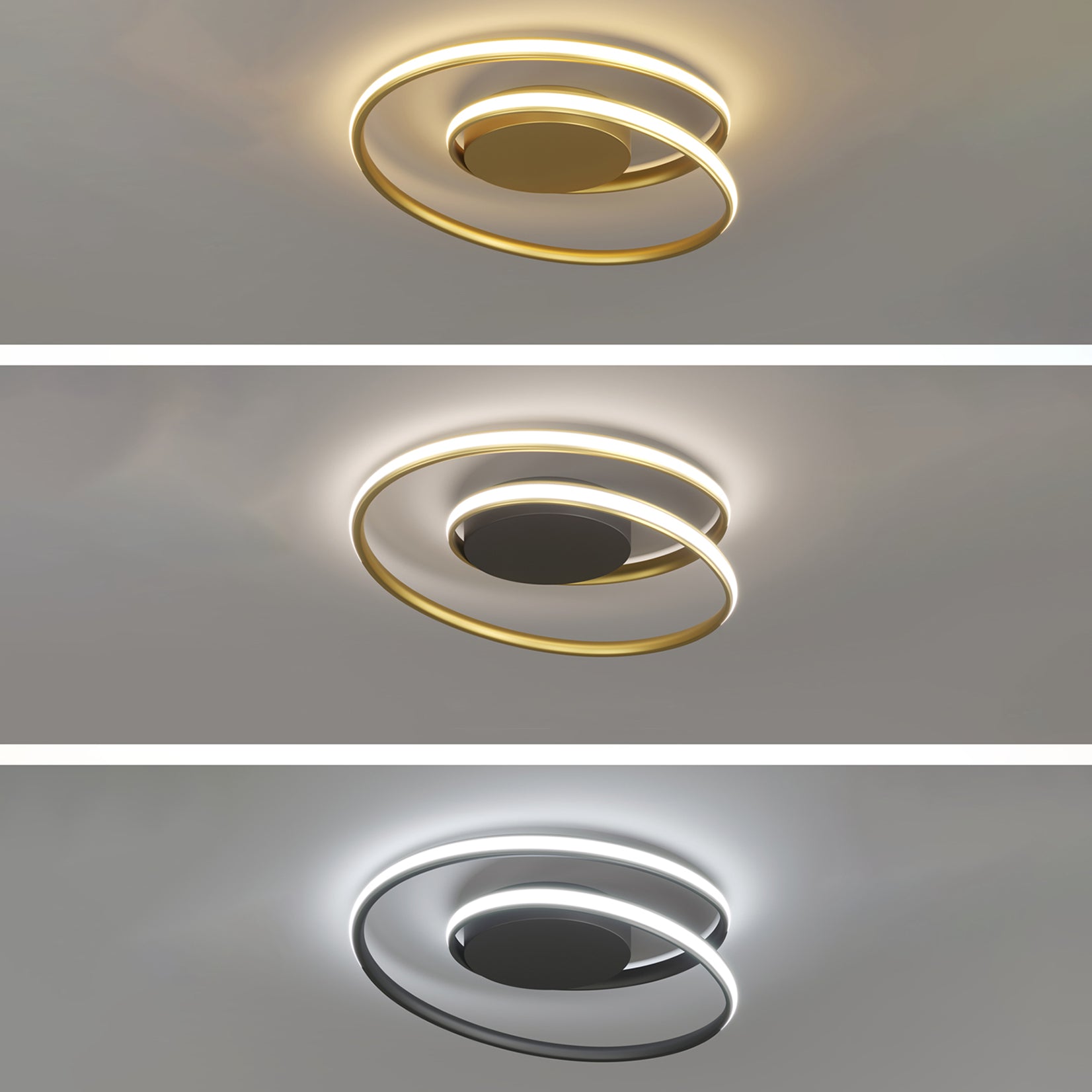 Plafonnier de style contemporain Plafonnier LED en métal pour chambre à coucher