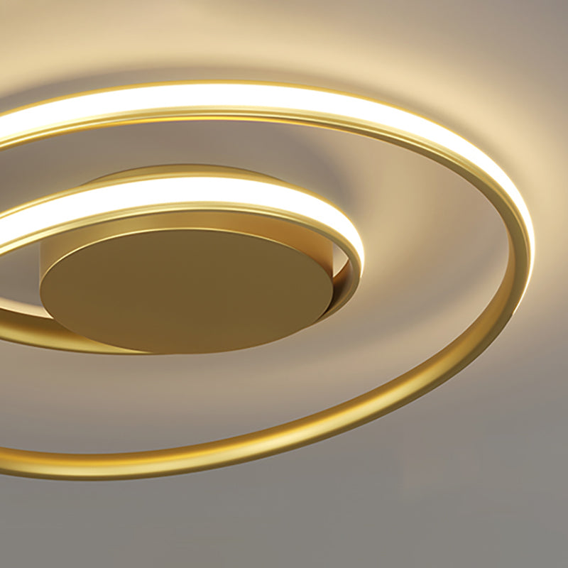 Contemporary Style Ceiling Lamp Metal LED Bedroom Flush Mount Ceiling Light