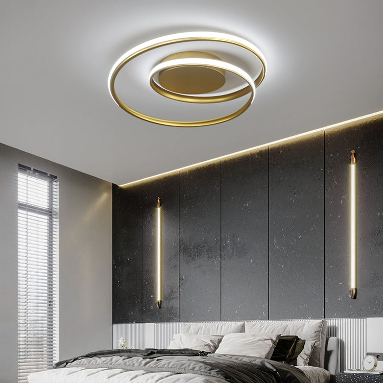 Plafonnier de style contemporain Plafonnier LED en métal pour chambre à coucher