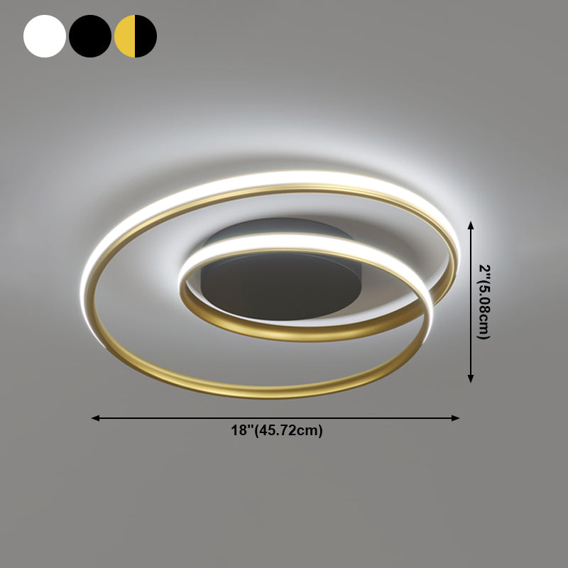Plafonnier de style contemporain Plafonnier LED en métal pour chambre à coucher