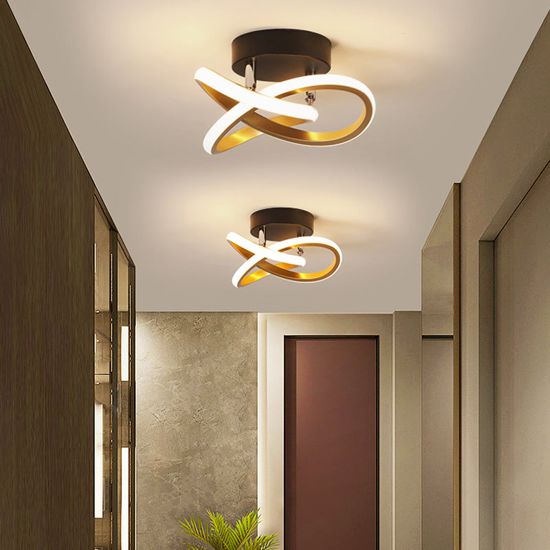 Lámpara de techo LED minimalista Lámpara de montaje en techo en espiral