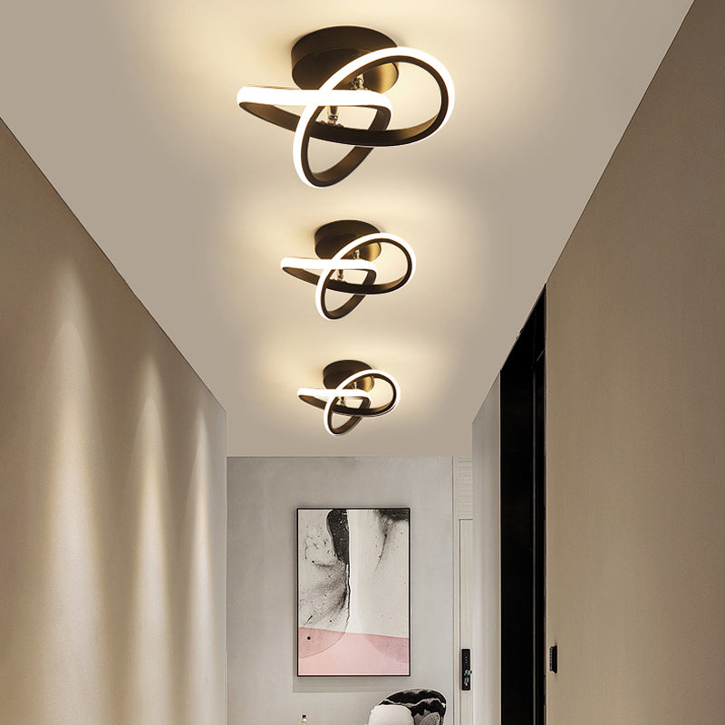 Lámpara de techo LED minimalista Lámpara de montaje en techo en espiral