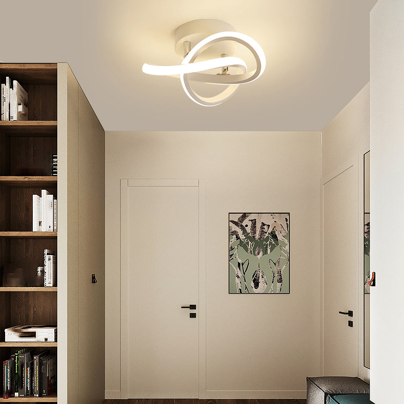 Lámpara de techo LED minimalista Lámpara de montaje en techo en espiral