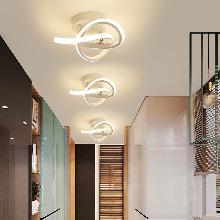 Lámpara de techo LED minimalista Lámpara de montaje en techo en espiral