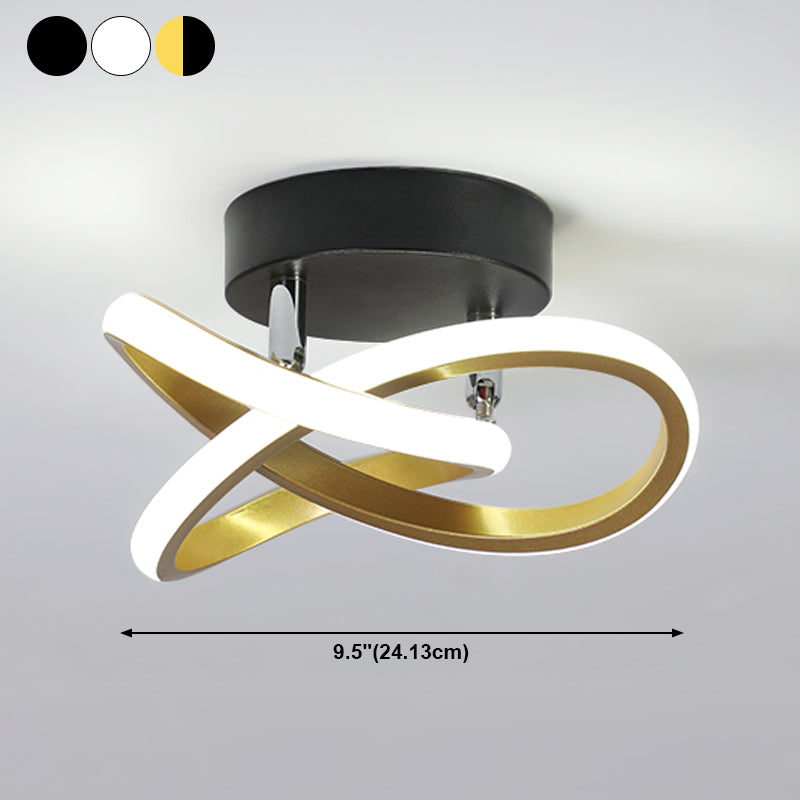 Lámpara de techo LED minimalista Lámpara de montaje en techo en espiral