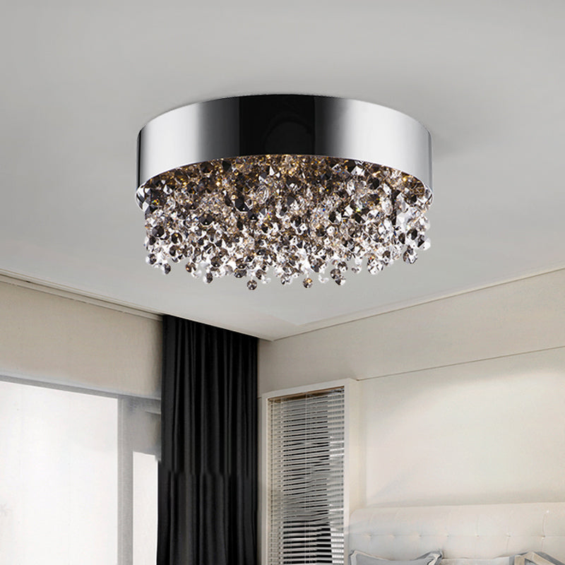 Illuminazione a soffitto da incasso in cristallo grigio Luci moderne montate a soffitto