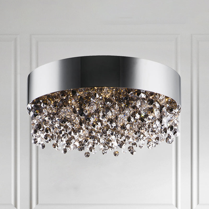 Gray Crystal Flush Mount Ceiling Lighting Modern Ceiling Mounted Lights
