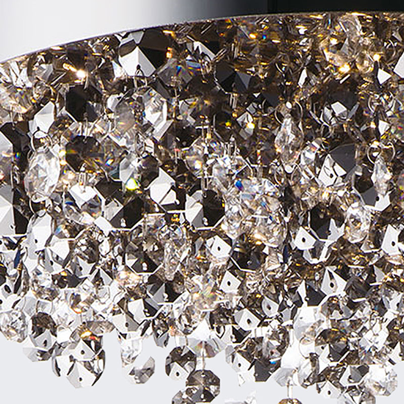 Gray Crystal Flush Mount Ceiling Lighting Modern Ceiling Mounted Lights