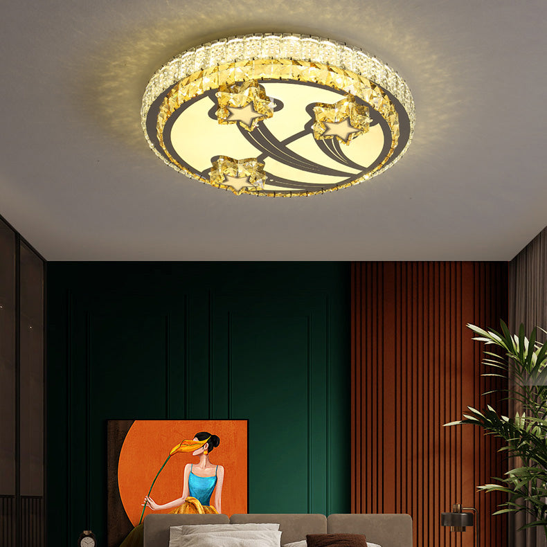 Plafoniere moderne da incasso Illuminazione a soffitto a LED in cristallo per soggiorno