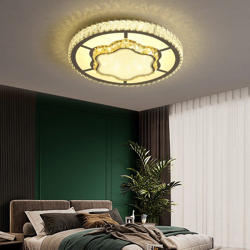 Plafoniere moderne da incasso Illuminazione a soffitto a LED in cristallo per soggiorno