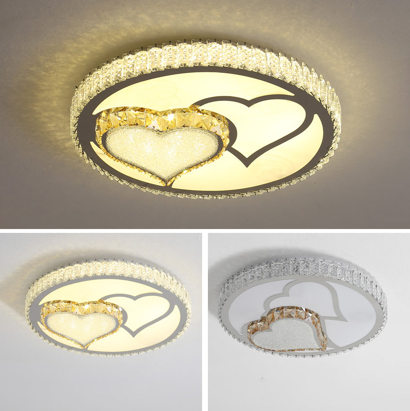 Plafoniere moderne da incasso Illuminazione a soffitto a LED in cristallo per soggiorno