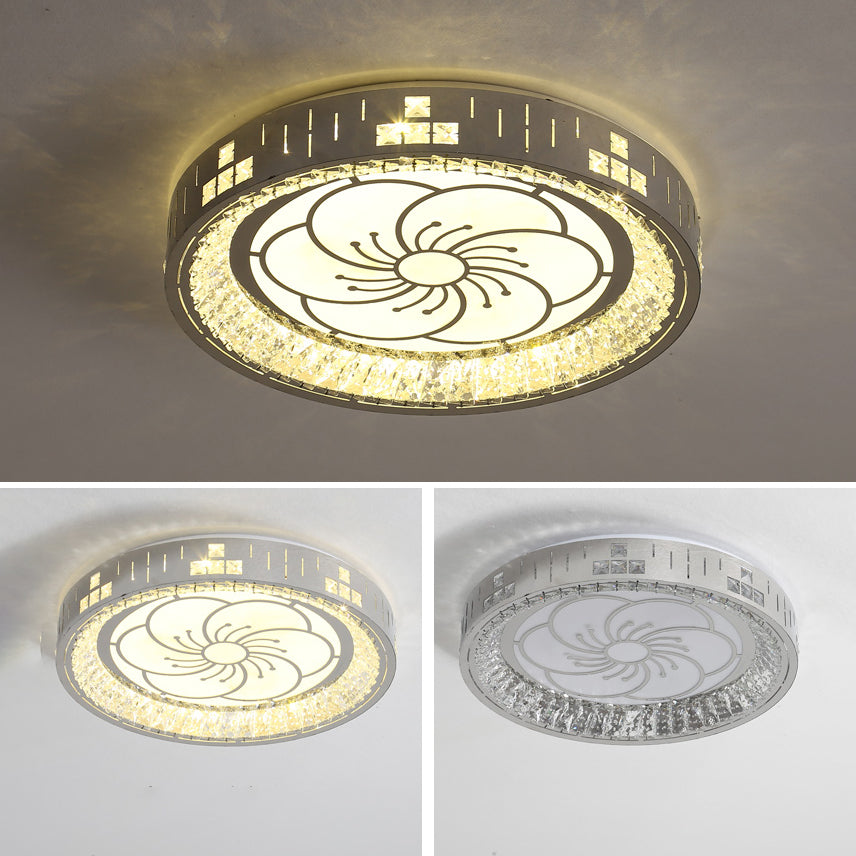 Plafoniere moderne da incasso Illuminazione a soffitto a LED in cristallo per soggiorno