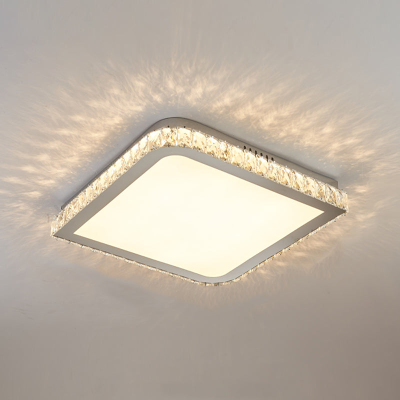 Contemporary Flush Mounted Ceiling Lights LED Crystal Shade Ceiling Mount Lighting