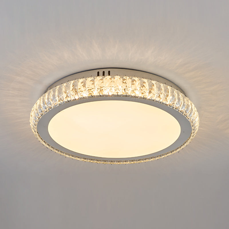 Contemporary Flush Mounted Ceiling Lights LED Crystal Shade Ceiling Mount Lighting