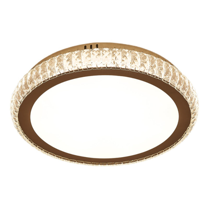 Contemporary Flush Mounted Ceiling Lights LED Crystal Shade Ceiling Mount Lighting