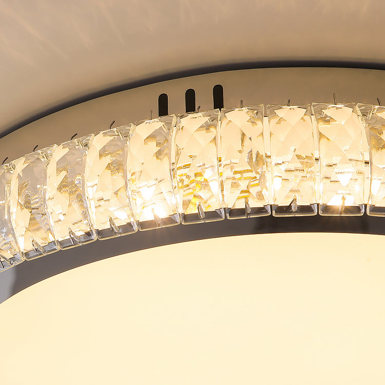 Contemporary Flush Mounted Ceiling Lights LED Crystal Shade Ceiling Mount Lighting